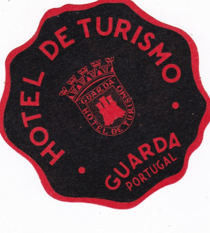 Portugal Guarda Hotel De Turismo Vintage Luggage Label sk2805
