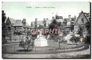 Paris Postcard Old Square and Musee de Cluny