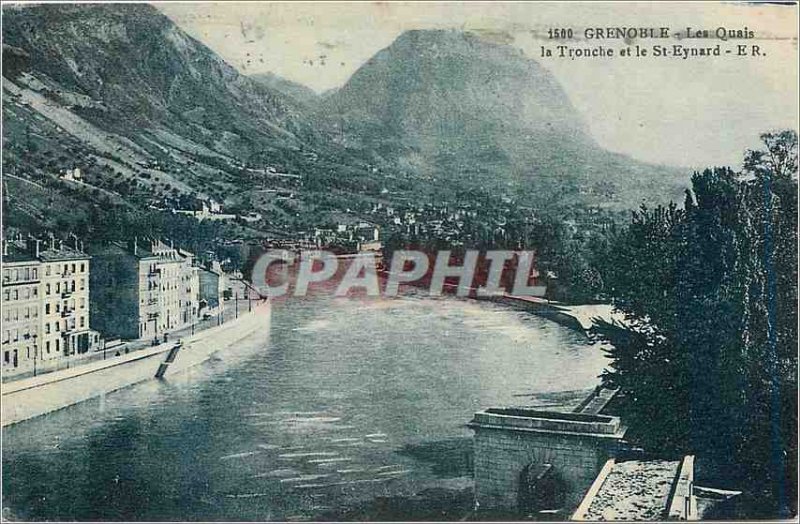 Old Postcard Grenoble Quays Noodle Head and St Eynard