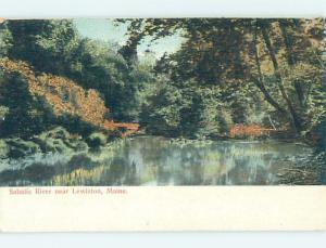 Divided-Back WATER SCENE Lewiston Maine ME hk3388