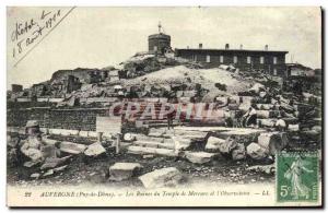 Old Postcard Astronomy Auvergne The ruins of the temple of Mercury and & # 39...