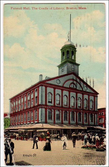 Faneuil Hall, The Cradle of Liberty, Boston MA  (crease)