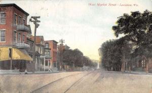Lewiston Pennsylvania West Market Street Scene Antique Postcard K54921