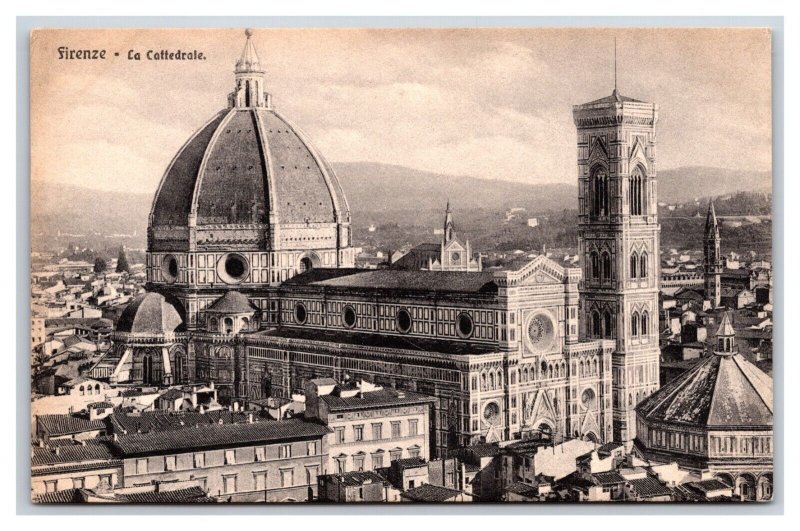 La Cattedrale Cathedral Firenze Florence Italy UNP DB Postcard D20
