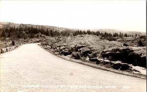 RPPC Climbing Cadillac MT from Bar Harbor ME Vintage Postcard R45