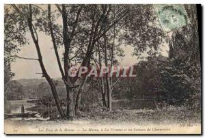 Old Postcard The banks of the Marne la Varenne and hillsides of CHENNEVIERE