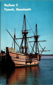 Vtg Mayflower II Replica of Original Plymouth Massachusetts MA 1960s Postcard