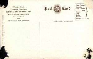 LOS ANGELES CA Knights Templar Parade Electric Rain Cloud Float Old PC