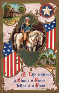 VINTAGE POSTCARD FOR THE SAKE OF GOD AND COUNTRY MADE IN GERMANY PATRIOT 1910