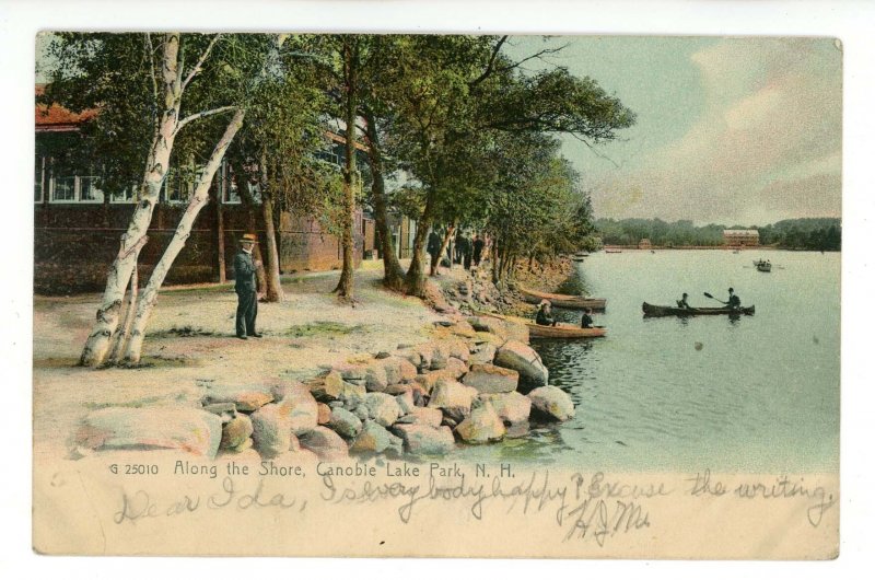 NH - Salem. Canobie Lake Park, Shore View   (crease)