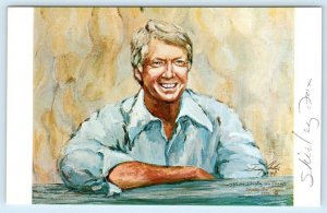 PRESIDENT JIMMY CARTER Statesman Farmer ~Artist Shirley Fox Turner 1976 Postcard