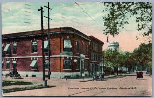 KINGSTON NY BROADWAY N.Y. TELEPHONE BUILDING 1917 ANTIQUE POSTCARD