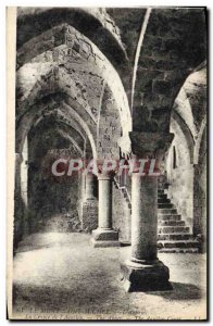 Old Postcard Mont Saint Michel L & # 39Abbaye The crypt of & # 39Aquilon