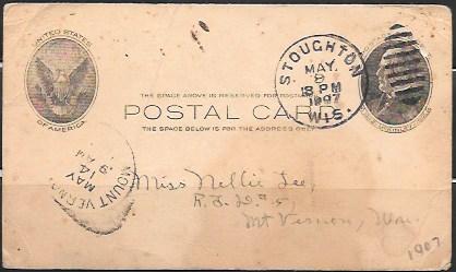 UX McKinley penny postcard.  used