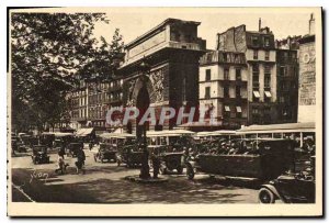 Postcard Old Paris Strolling Porte Saint-Martin