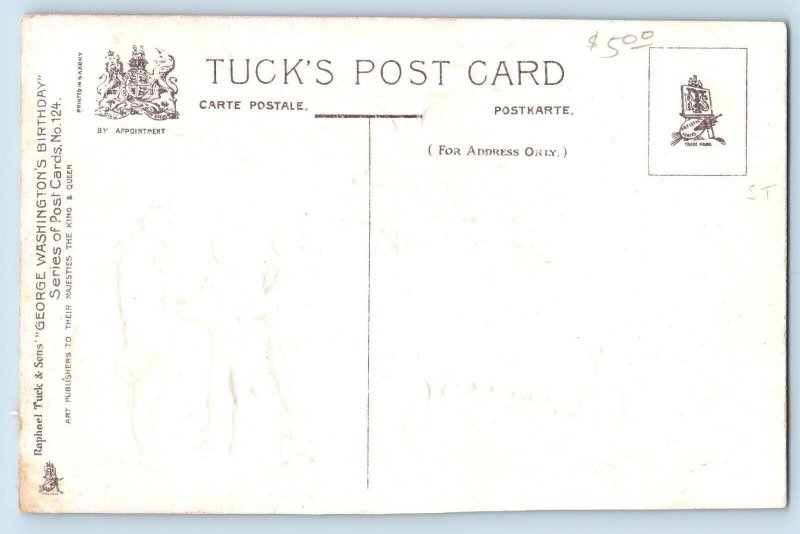 George Washington Postcard Taking The Oath Of Office As President Embossed Tuck