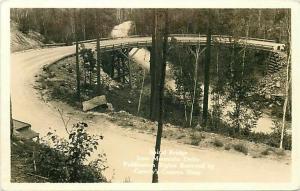 SD, Black Hills, South Dakota, Iron Mountain Drive, Bridge, RPPC, Canedy's 