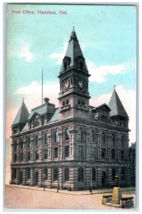 c1910 Building of Post Office, Monument, Hamilton Ontario Canada Postcard
