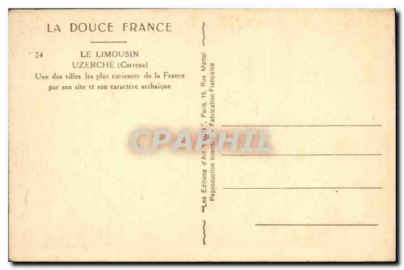 Old Postcard Limousin Correze Uzerche