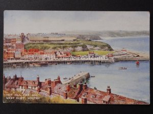 Yorkshire: WHITBY Tait Hill Pier & West Cliff - Old Postcard by Valentine's A514