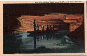 VINTAGE POSTCARD TORING THE ECHO RIVER MAMMOTH CAVES KENTUCKY