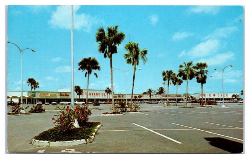 1961 Shoppers Haven Shopping Center, Kinney Shoes, Pompano Beach, FL Postcard