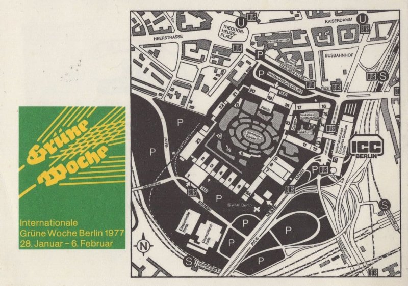 ICC Berlin 1977 Aerial Map German 1970s First Day Cover