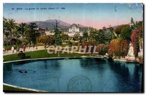 Postcard Old Nice the Albert I Garden Cave