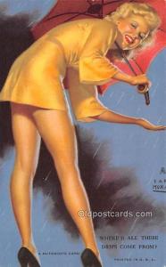 Earl Moran 1945 Mutoscope Artist Pin Up Girl, Non Postcard Backing Unused 