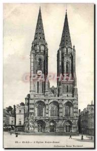 Saint Lo Old Postcard Notre Dame Church