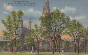 Connecticut New Haven Harkness Memorial Tower & Dwight Memorial Chapel Yale U...