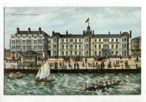 401450 UK Penzance Queens hotel rowing Vintage postcard