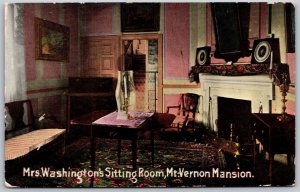 Vtg Virginia VA Mt Vernon Mansion Mrs Washongton's Sitting Room 1910s Postcard