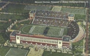 Memorial Stadium, Champaign-Urbana, IL, USA Foot Ball, Football Stadium 1950 ...