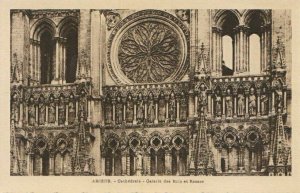 France Postcard - Amiens - Cathedrale - Galerie Des Rois Et Rosace - Ref TZ7133