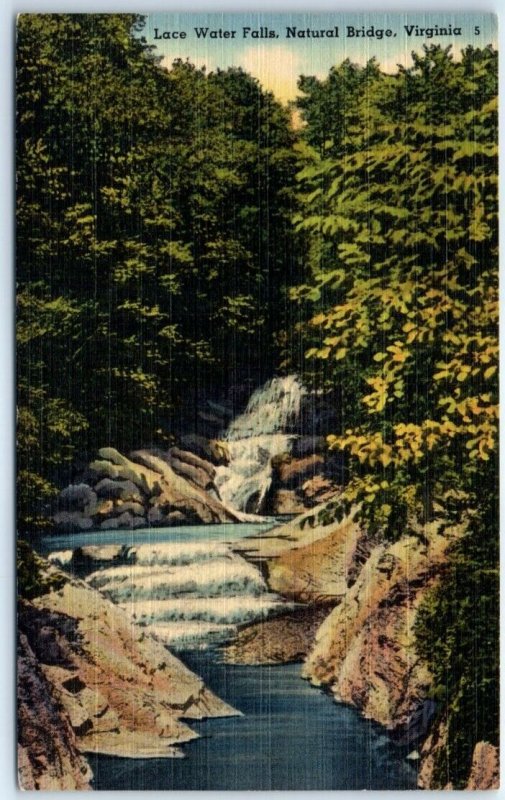 Postcard - Lace Water Falls - Natural Bridge, Virginia