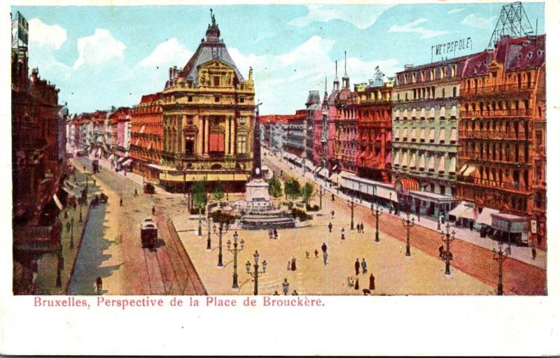 Belgium Brussells Perspective de la Place de Brouckere