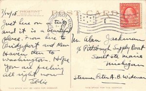 Officers Row US Armory Springfield Massachusetts 1918 Phostint postcard