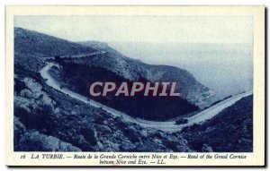 Old Postcard La Turbie Route Grande Corniche between Nice and Eze