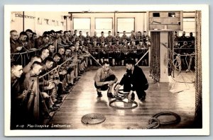 RPPC US Navy  Marlinspike Instruction  Rope Knot  Real Photo Postcard
