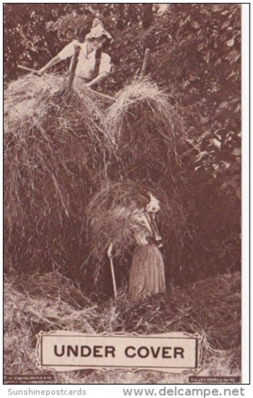 Romantic Couple Making Hay Under Cover 1911