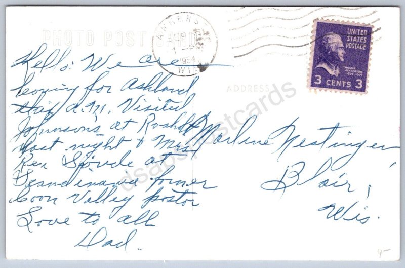 K41/ Amherst Wisconsin RPPC Postcard c1950s High School  138