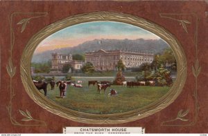 CHATSWORTH HOUSE , Derbyshire, England, 1909 ; From the Park
