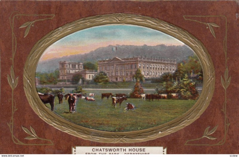 CHATSWORTH HOUSE , Derbyshire, England, 1909 ; From the Park