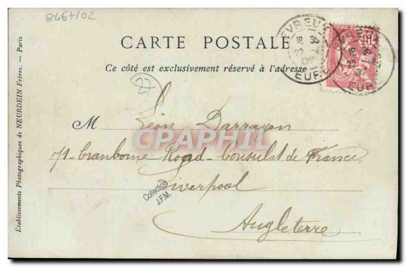 Old Postcard Evreux Vue Generale Jack Du Boulevard From & # 39Ouest