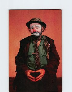 Postcard Emmett Kelly as Weary Willie, Sarasota, Florida