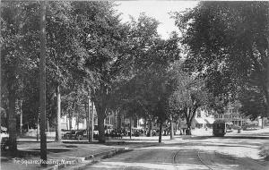 Reading MA The Square Trolley Car in 1907 Postcard