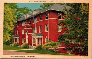 VINTAGE POSTCARD KING COLLEGE OF BRISTOL TENNESSEE c. 1940s