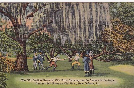 The Old Dueling Grounds City Park Showing The De Lissue New Orleans Louisiana