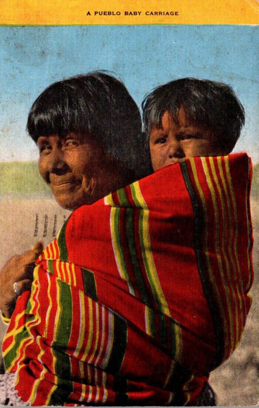 Pueblo Indian Mother With Baby 1950
